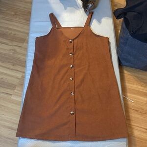 Rust Button-Down Dress